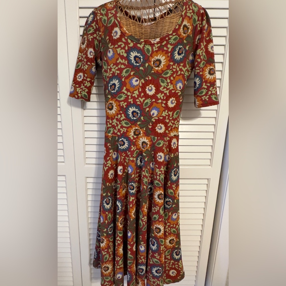 LuLaRoe Dress colorful Simply Comfortable pullover Tunic XS preowned-womens